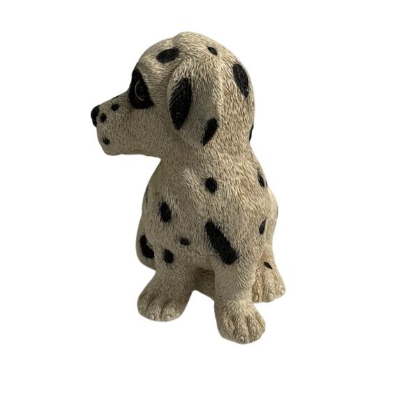 Dalmation Puppy Dog Resin Figurine Music Box 7" Plays "You've Got a Friend" - Picture 2 of 5